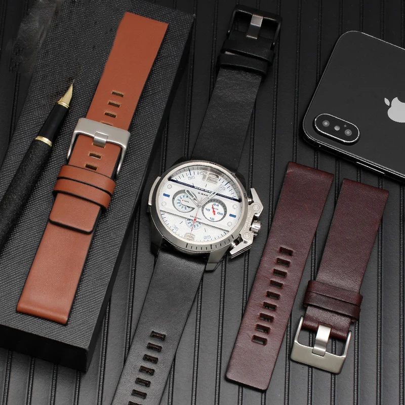 

Ремешок для часов Tissot Mido Desai, универсальный мужской браслет из натуральной кожи, черный коричневый, 22 24 26 28 мм, dz4346 dz4357