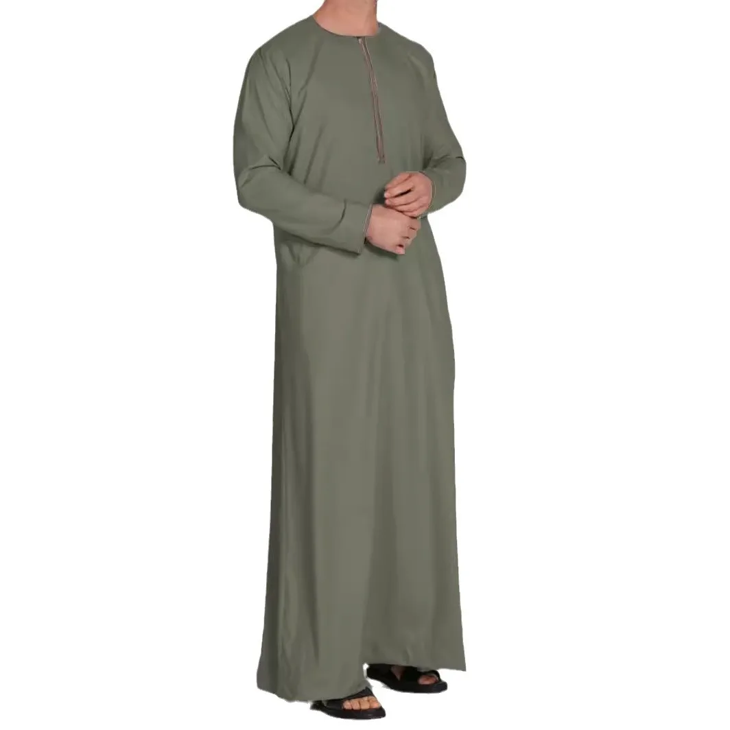 Мусульманское мужское однотонное платье Jubba Thobe из Дубая турецкие мусульманские