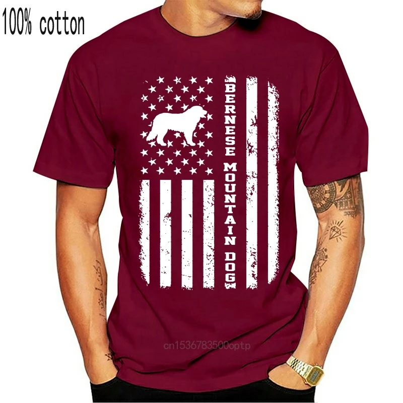 

Men's Bernese Mountain Dog T Shirt Custom 100% Cotton Size S-3xl Male Fitness Humor Spring Autumn Kawaii Shirt