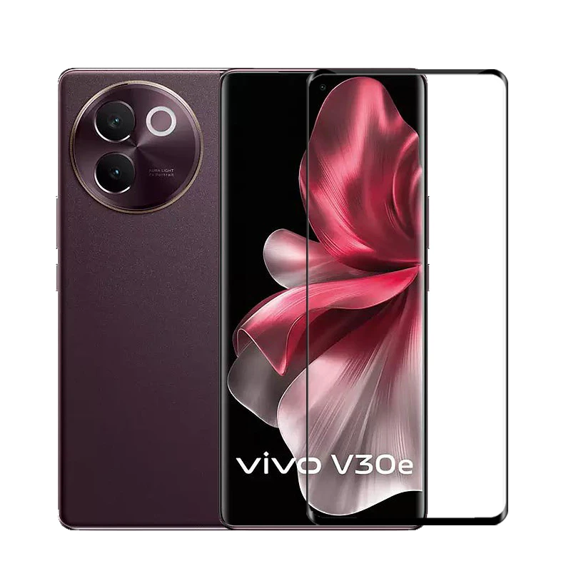 Стекло с полным покрытием для Vivo V30e протектор экрана закаленное стекло защитная
