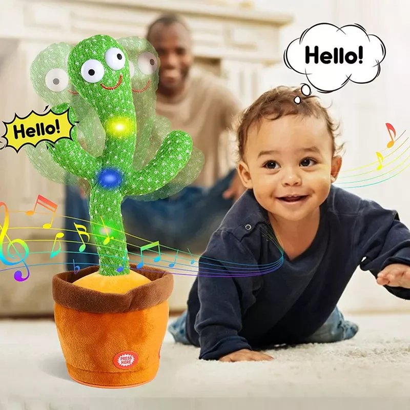 

Rechargeable Dancer Cactus With Sound In Spanish Captus Dancer For Babies USB Dancing Cactus Parlant Toy Russian