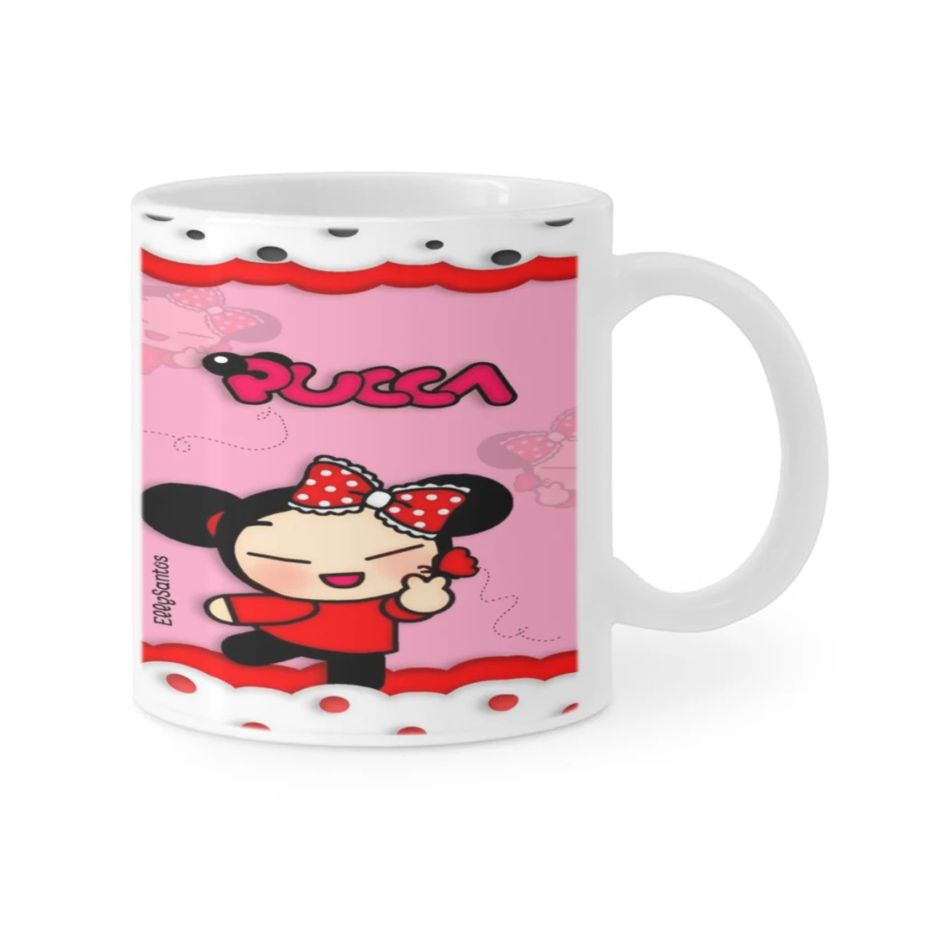 Милые Мультяшные керамические кофейные кружки Pucca Garu чайная чашка молочные чашки