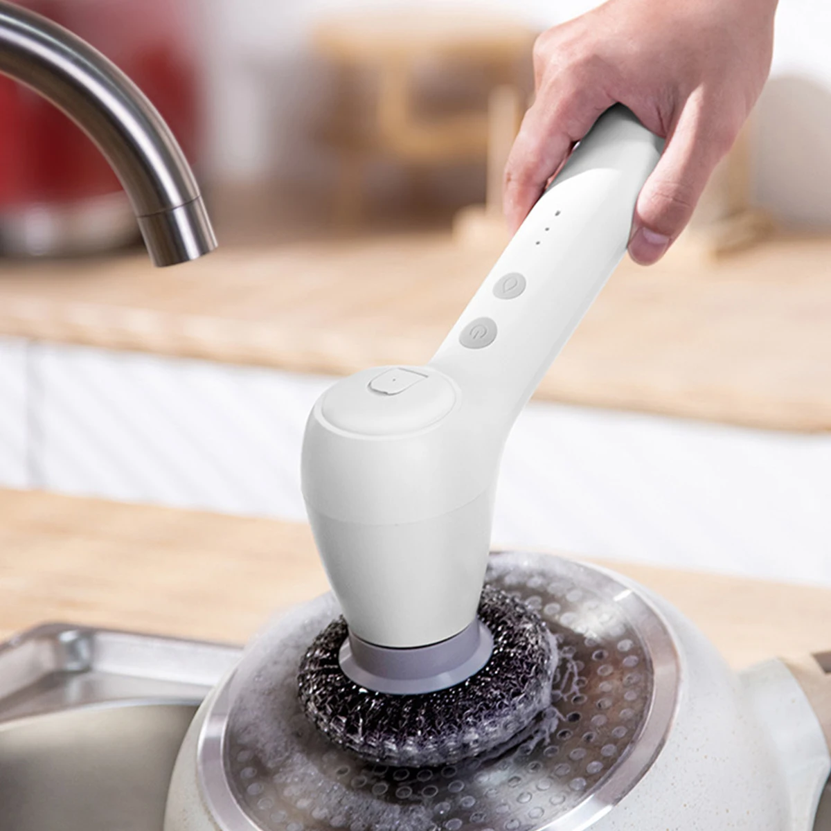 

Electric Spin Scrubber with Auto Detergent Dispenser Rechargeable Cordless Electric Cleaning Brush IPX7 Waterproof Power Scrub