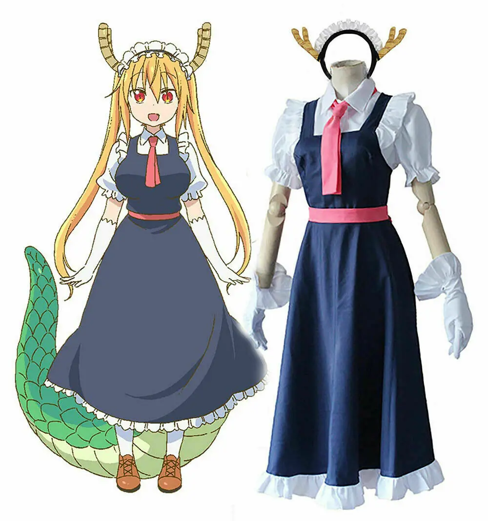 

2022 Miss Kobayashi's Dragon Maid Dress Tohru Uniform Anime Cosplay Costume