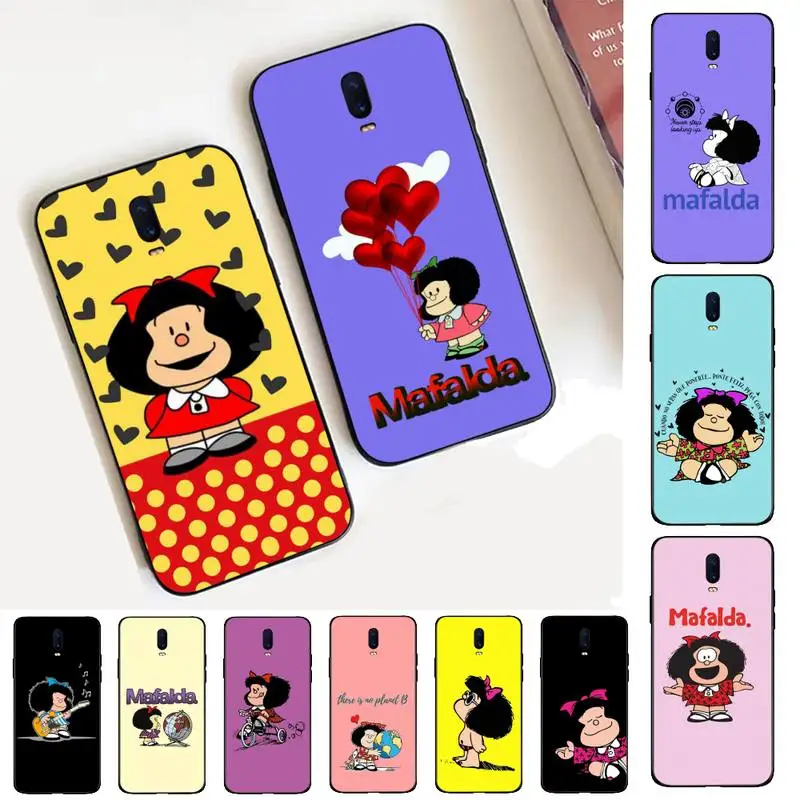 

Mafalda Phone Case for Vivo Y91C Y11 17 19 17 67 81 Oppo A9 2020 Realme c3