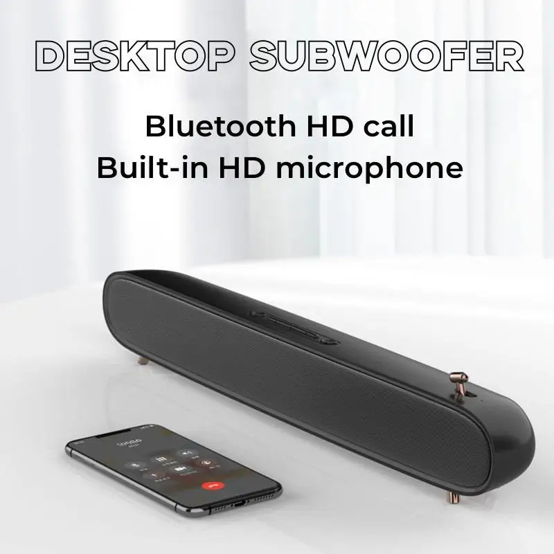 

Desktop Bluetooth Speaker HIFI Sound Quality Handsfree Call Intelligent Compatible Noise Reduction Computer Home Theater Audio