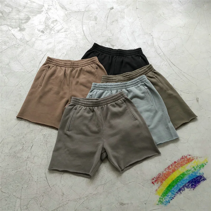 

Heavy Fabric SEASON 6 Shorts Men Women Washed 1:1 High Quality Solid Color Kanye West Shorts Inside Season Tag Breeches