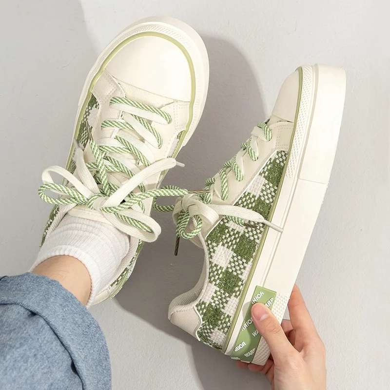 

Sneakers Women's Sports Kawaii Shoes Canvas Pink Flat Platform Running White Casual Anime Lolita Korean Vulcanize Rubber Sole