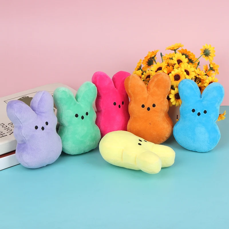 

1pc Cute Plush Bunny Rabbit Peep Easter Toys Simulation Stuffed Animal Doll For Kids Children Soft Pillow Gifts Girl Toy 15cm