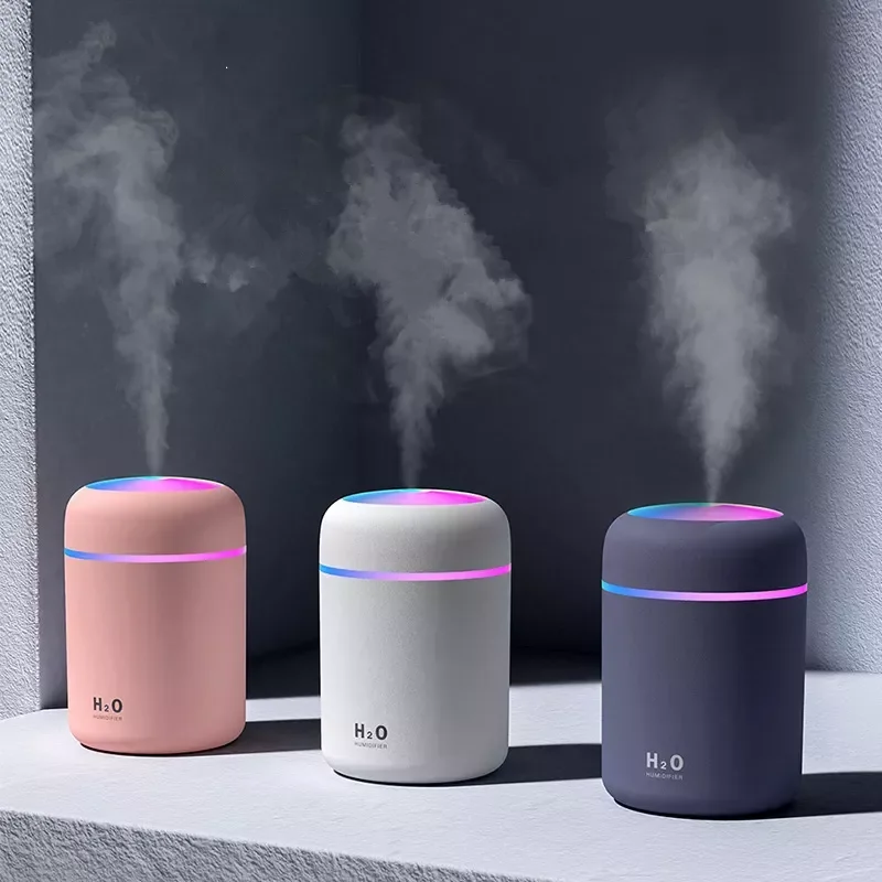 300ml Humidifier USB Ultrasonic Dazzle Cup Aroma Diffuser Cool Mist Maker Air Humidifier Purifier with Romantic Light