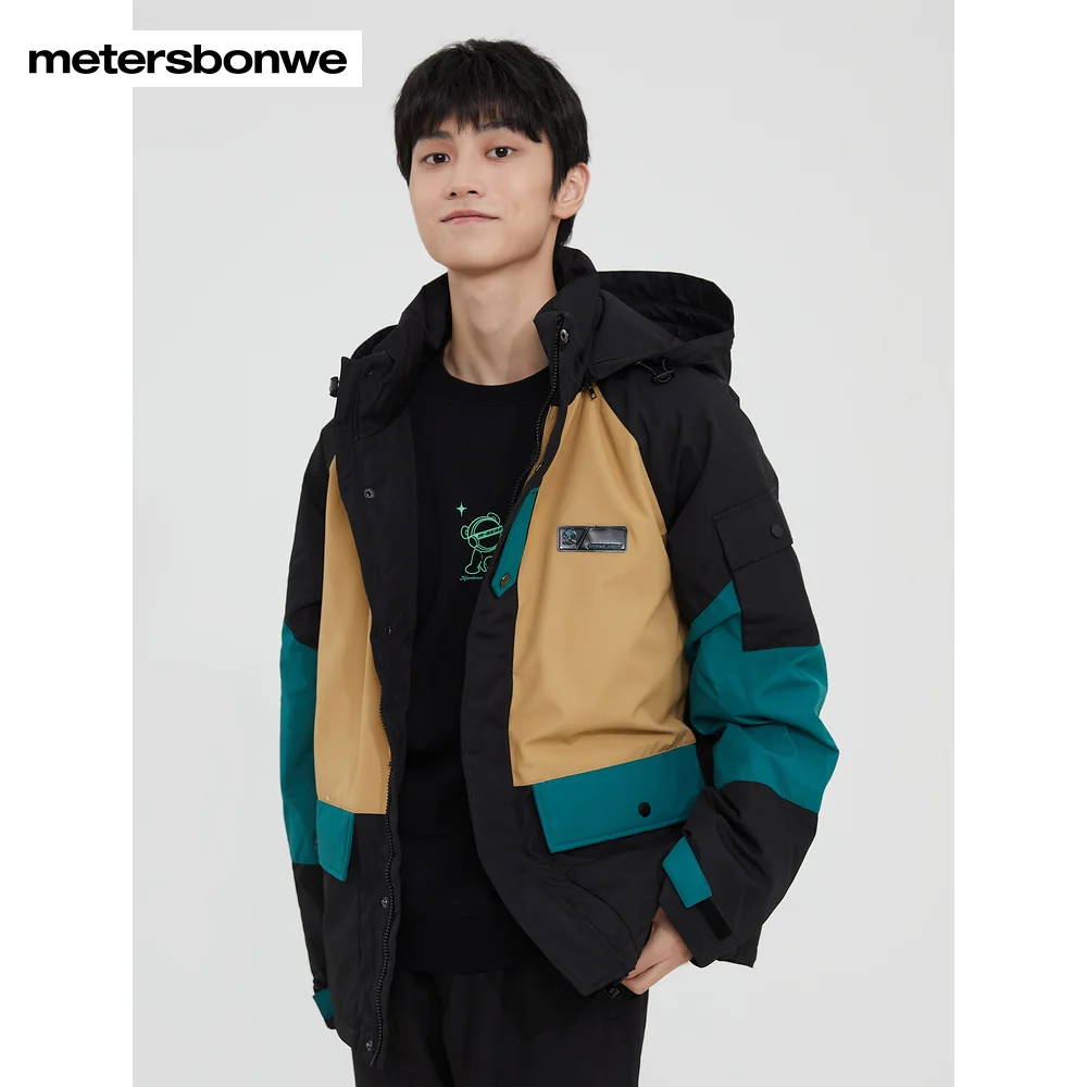 Metersbonwe Hooded Down Jacket Men Winter New Warm Long Down Coat Anti-snow Winter Jacket Fashion Outerwear Thick Winter Outcoat