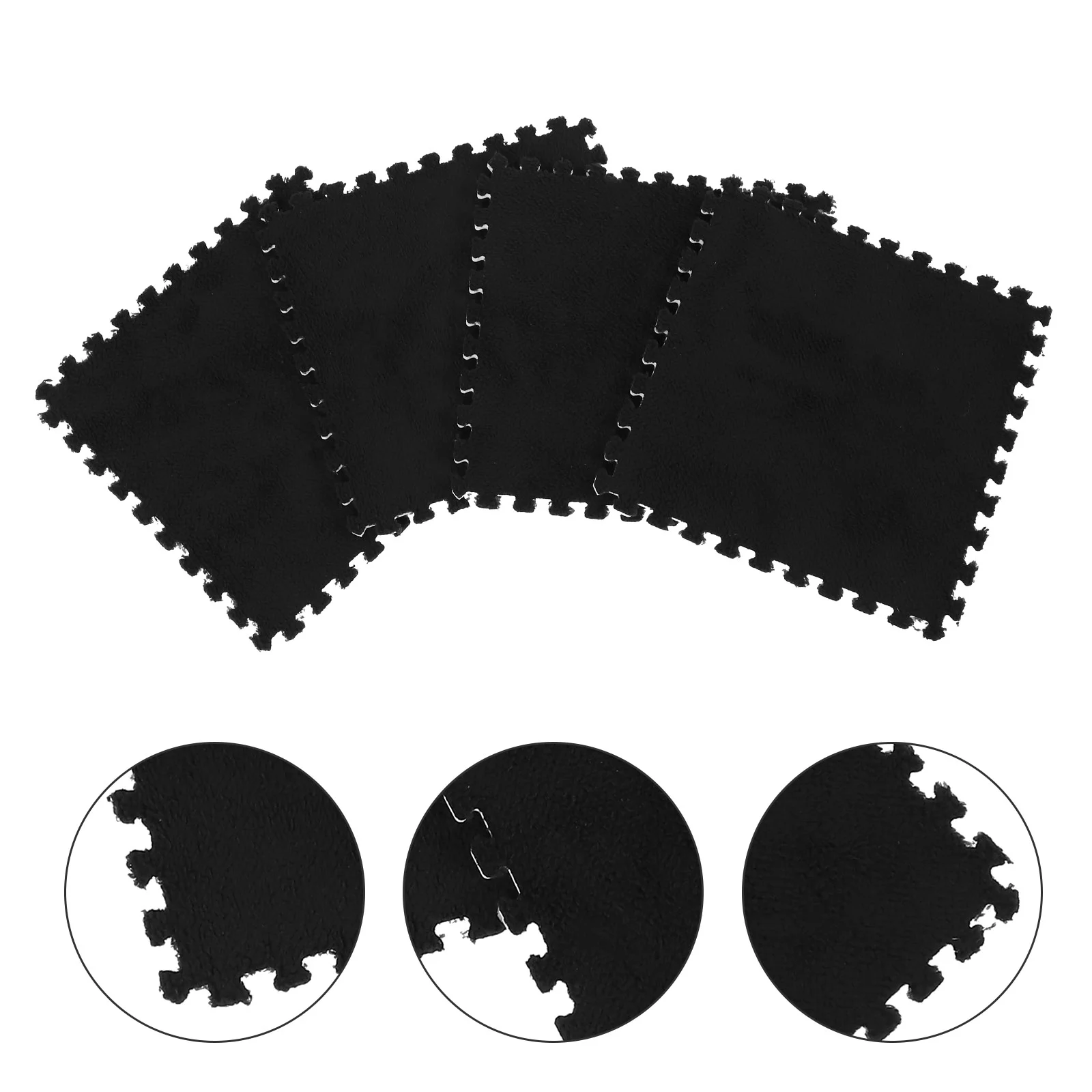 

4 шт. изысканный прочный изысканный мягкий коврик плюш, напольный коврик из ЭВА для дома и офиса