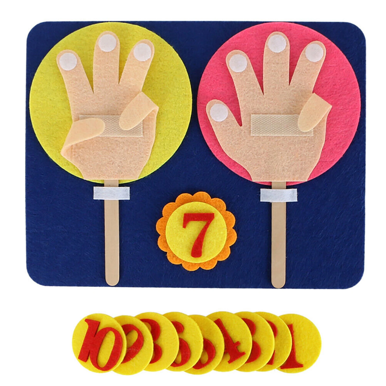 

Felt Finger Math Toy Finger And Number Matching Toy Educational Toy For Kids Learning Numbers
