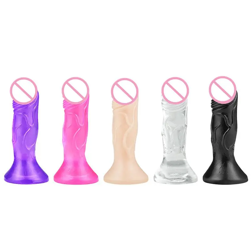 

Эротический мягкий силиконовый желеобразный фаллоимитатор для женщин, реалистичный маленький пенис, Анальная пробка, член, присоска, страпон, взрослые секс-игрушки для женщин