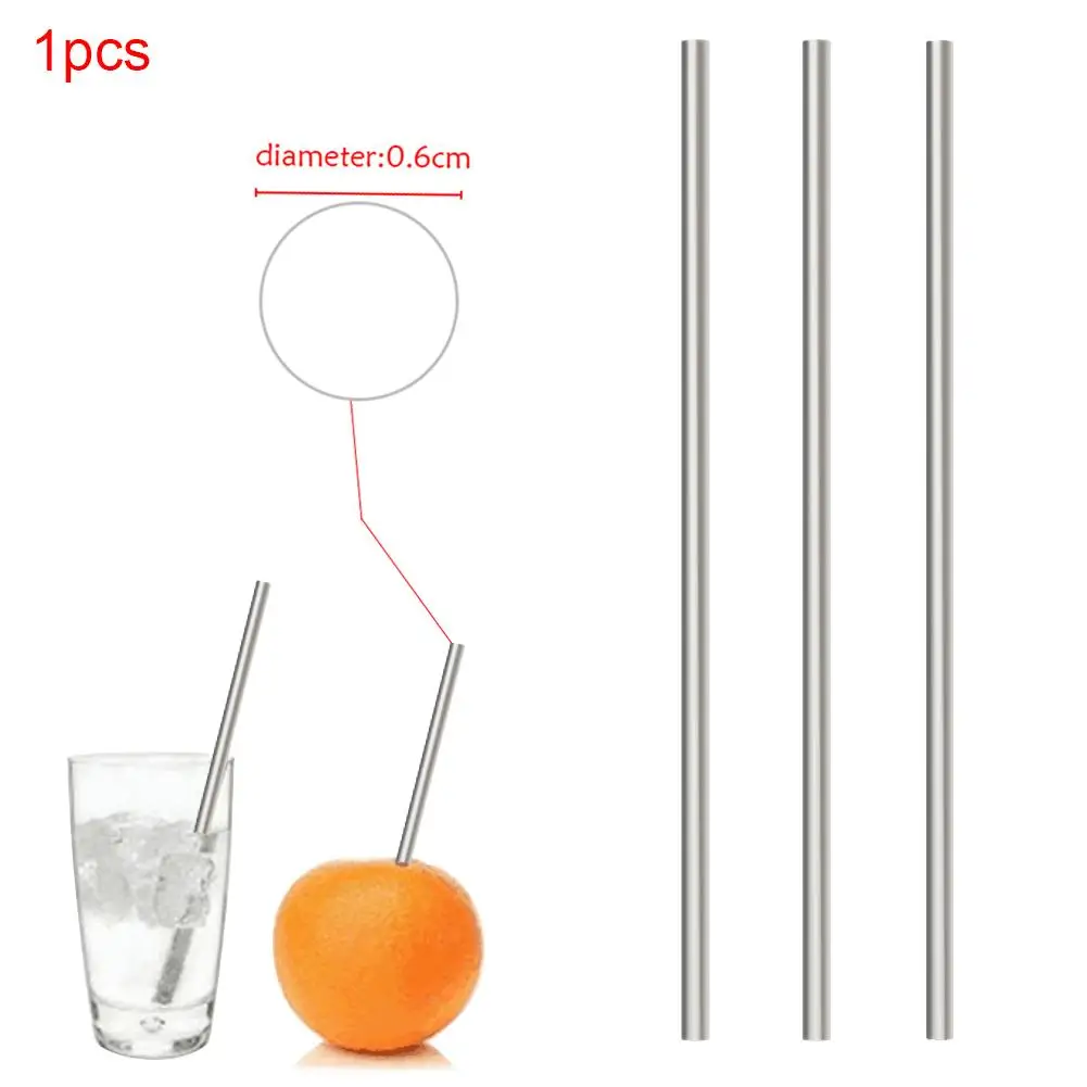 

Stainless Steel Straws Reusable Bubble Tea Straws Eco-friendly Straight Portable Durable Practical Creative for Kids Drinkware