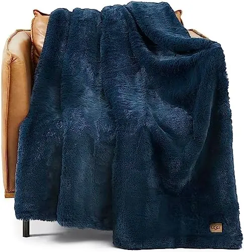 

Euphoria Plush Faux Fur Reversible Throw Blanket Easy Machine Washable Luxury Cozy Fuzzy Fluffy Luxurious Decor Luxurious Soft