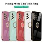 Силиконовый чехол для телефона Samsung A52S, A52, чехол с полным покрытием, чехол для Samsung Galaxy A52 S, A72, A32, A22, искусственные чехлы с кольцом