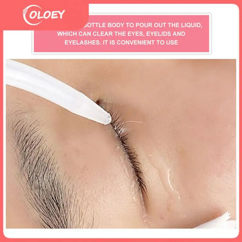 

250ml Eyelash Cleaning Elbow Bottle Leak Proof Water Easy To Squeeze Eyelash Cleaning Auxiliary Tool Curved Mouth Empty Bottle