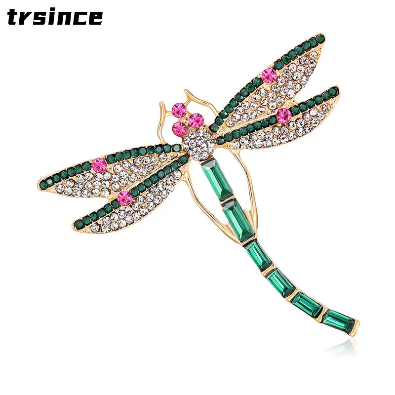 

Fashion Rhinestone Dragonfly Brooches Crystal Animal Brooch Men and Women Temperament Corsage Jacket Pin Clothing Accessories