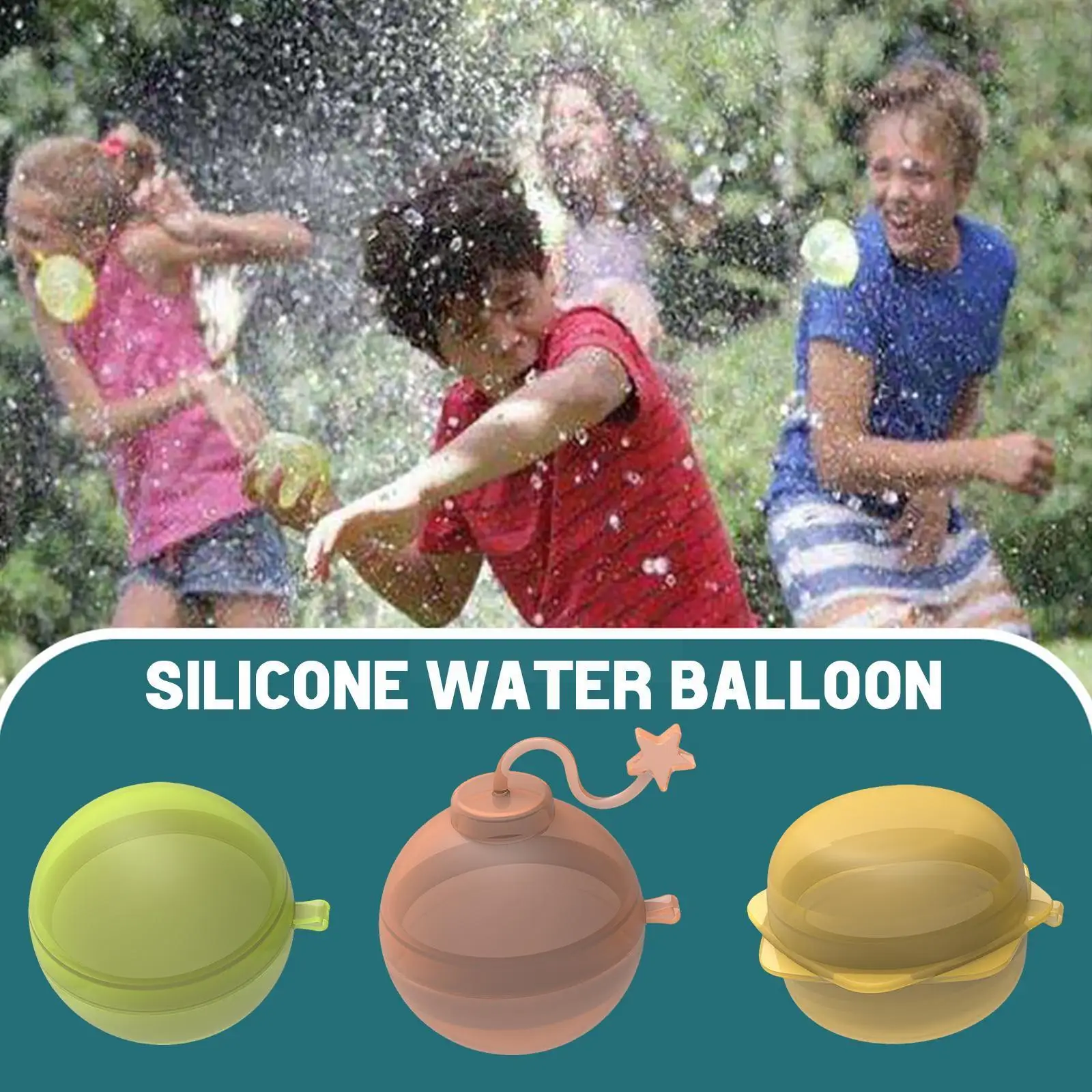 

Reusable Water Balloons Latex-free Silicone Water Splash Ball Quick Self-sealing Water Bomb For Kids Adults Outdoor Water G H7y7