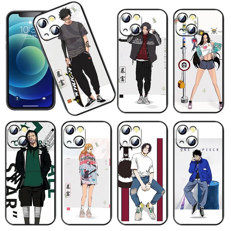 

One Piece Fashion Trend Luffy Phone Case For iPhone 11 12 13 Mini 13 14 Pro Max 11 Pro XS Max X XR Plus 7 8 Silicone Cover