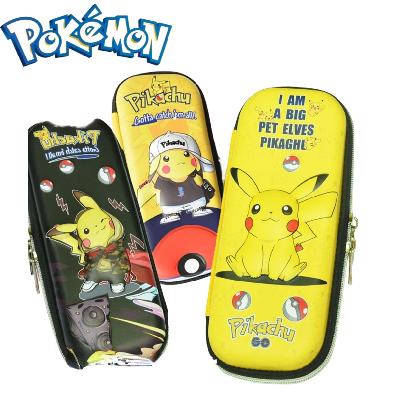 

Pokemon Pikachu Anime Cartoon Pupils Pencil Case Pencil Case Waterproof Three-dimensional Pencil Case Kindergarten Men and Women