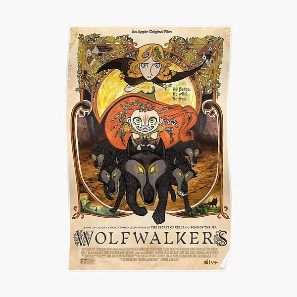 

Wolfwalker 3 постера картина роспись домашнее Искусство Декор комната современный принт стены смешной Винтаж без рамки