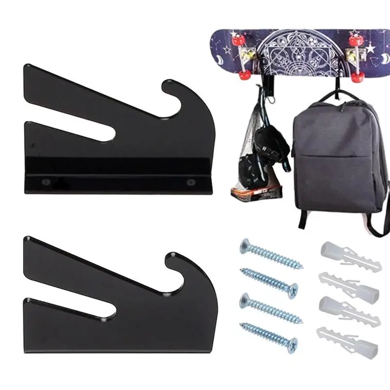 

Durable Wall Mount Skateboard Display Wall Mount Horizontal Hanger Rack Stable & Sturdy Longboard Storage Display Rack Accessory