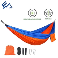 camping hammock hiking lightweight portable garden forest beach hammock two color nylon spun single travel double swing bed
