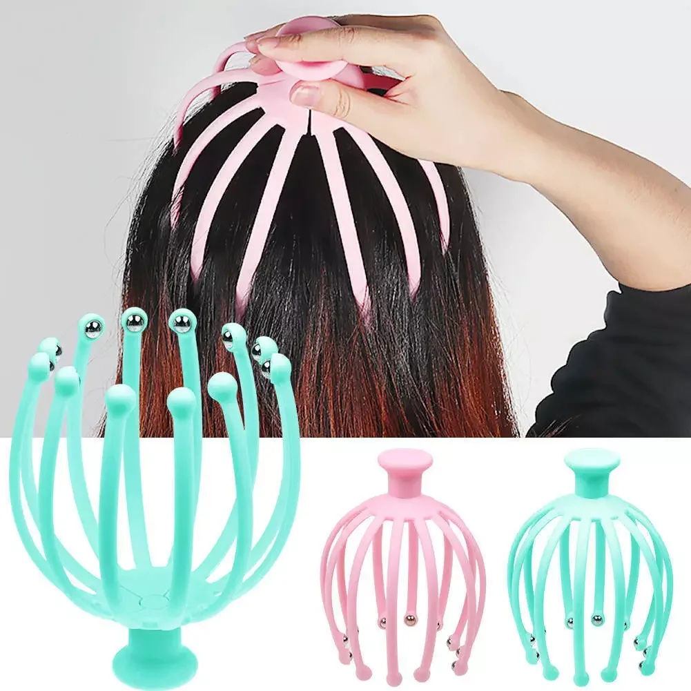 

1Pcs Head Massager Neck Massage Octopus Scalp Stress Relax Spa Relieve Pressure Pain Relief Body Head Massage Beauty Instrument