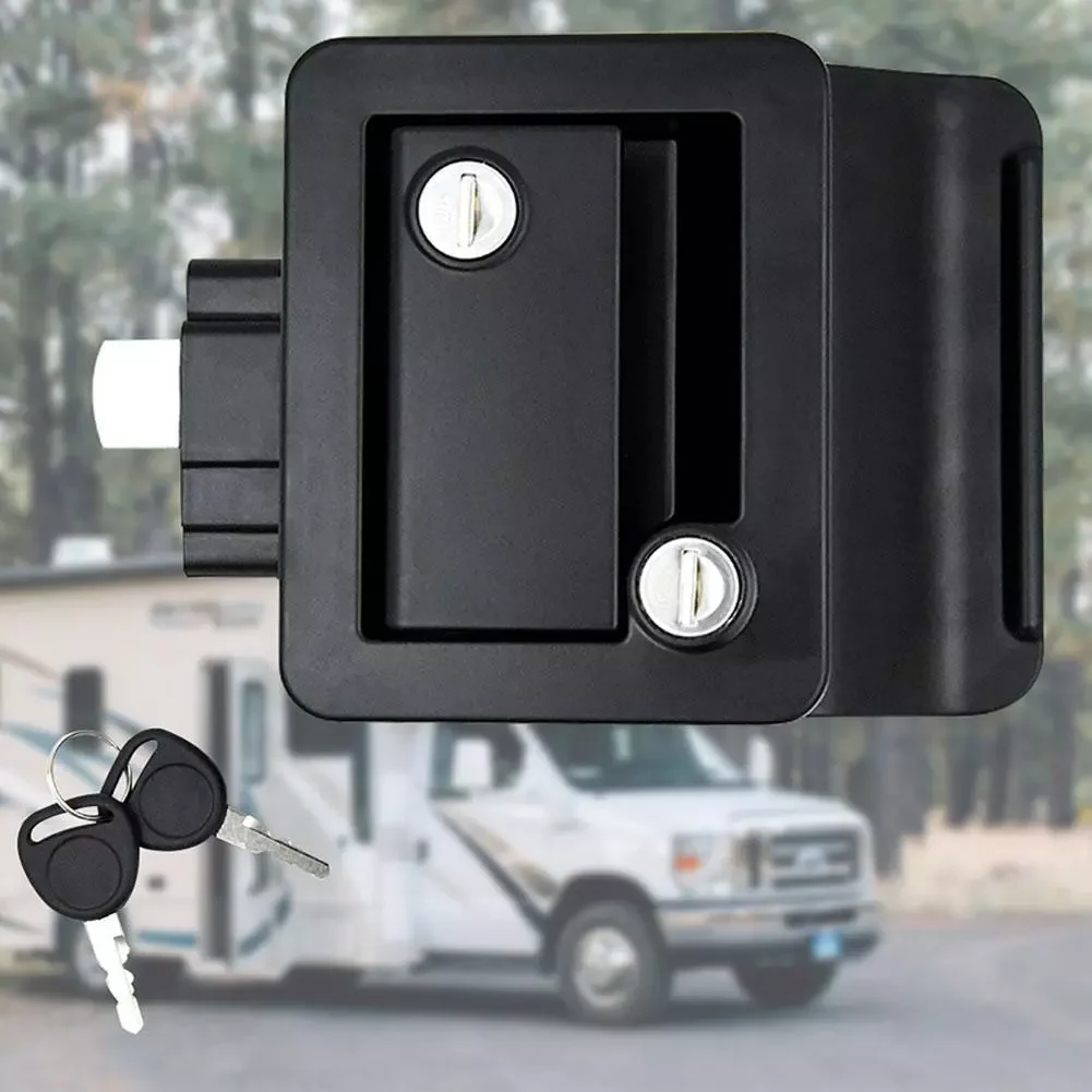 

Caravan Panel Lock RV Entry Door Lock Handle Knob Deadbolt Camper Travel Trailer Key New Entry Door Locks