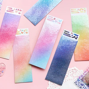 3 Sheets Glitter Laser Stickers for Photo Frames DIY Albums Creative Collage Material DIY Craft Projects