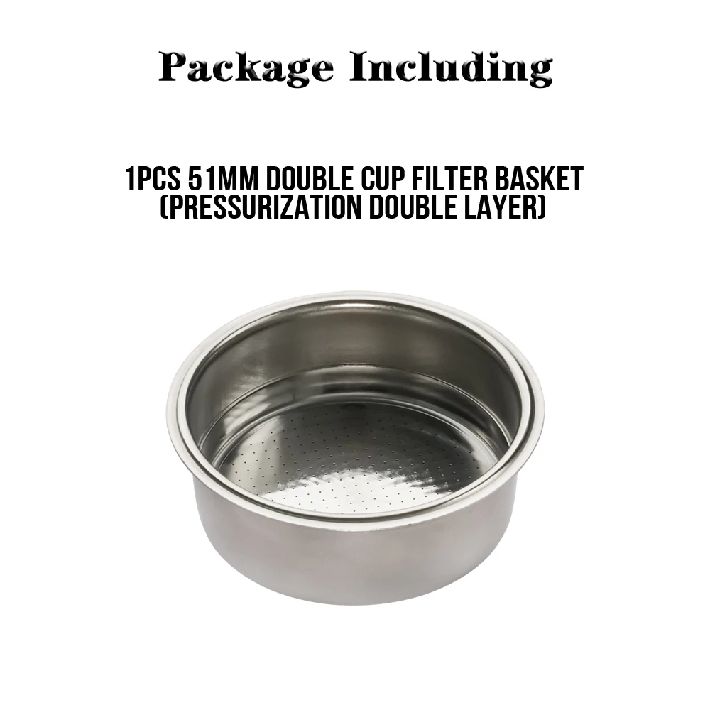 

Многоразовый кофейный фильтр-корзина из нержавеющей стали 51 мм
