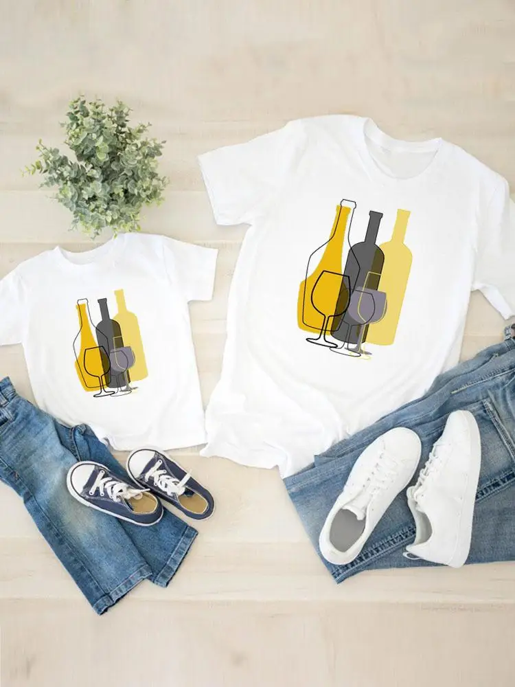 

Graphic T-shirt Tee Style Art Painting 90s Women Child Kid Clothing Boy Girl Summer Family Matching Outfits Mom Mama Clothes