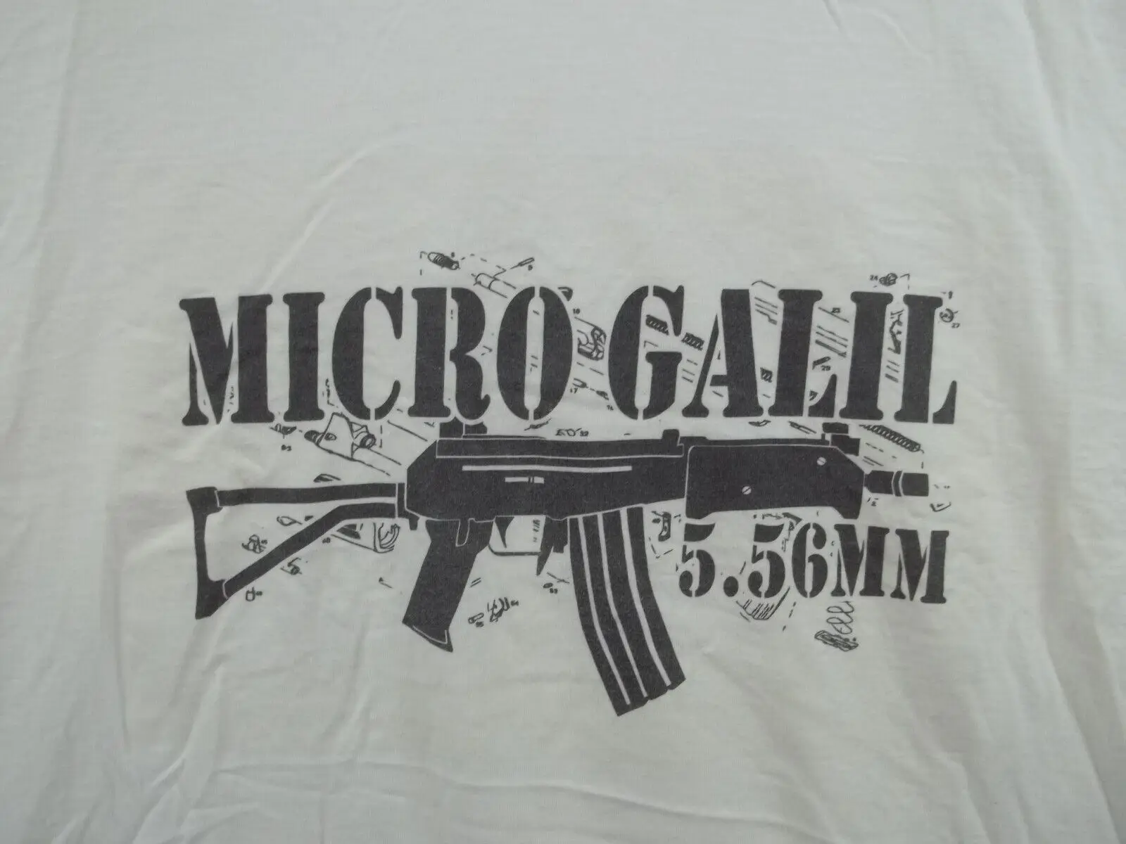 

Футболка MICRO GALIL мужская с графическим принтом, 5,56 мм, 100% хлопок