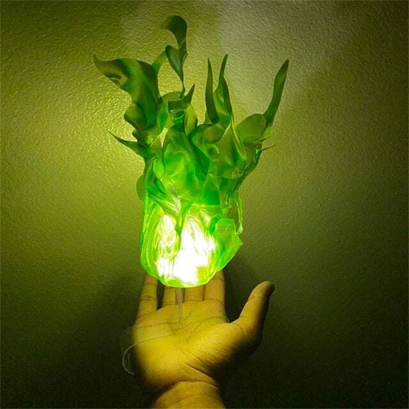 Halloween Hand Prop Floating Fireball Simulate Glowing Flame Fun Magic Tricky Prop Party On Hand Diy Decorative Lights Cosplay