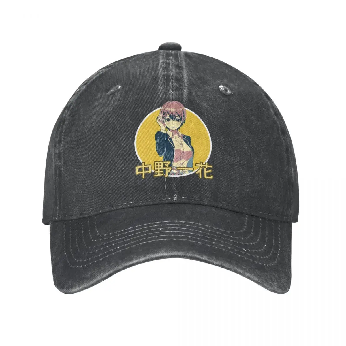 

Vintage Ichika Nakano The Quintessential Quintuplets Baseball Cap Distressed Denim Headwear Kawaii Girls Anime Workouts Caps Hat