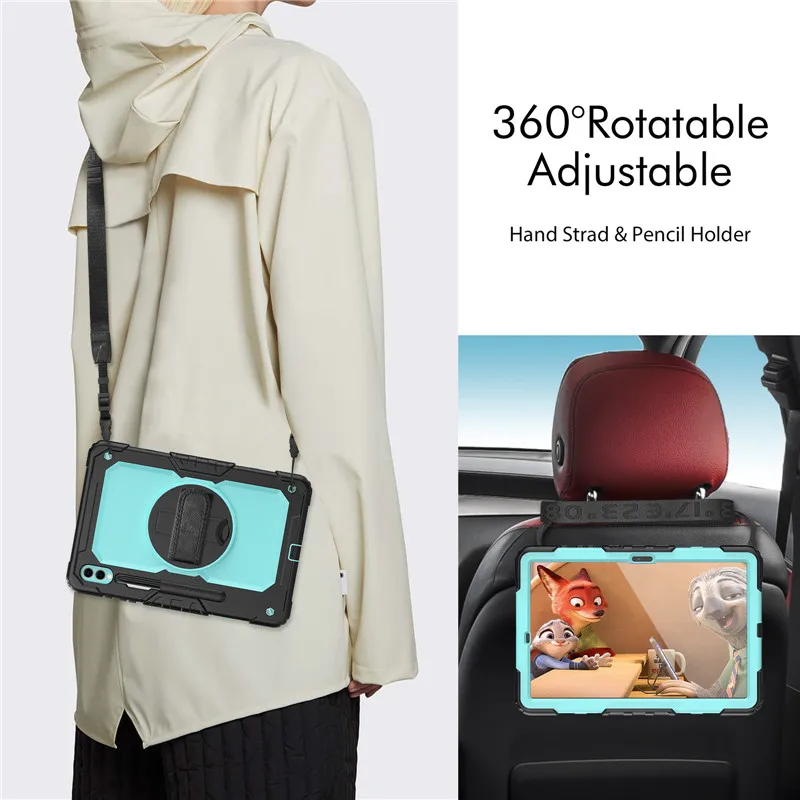 Для Samsung Galaxy Tab A9 Plus X210 S10 S9 FE S8 S7 + 12 4 A8 10 5 A7 S6 Lite детский чехол-подставка для планшета