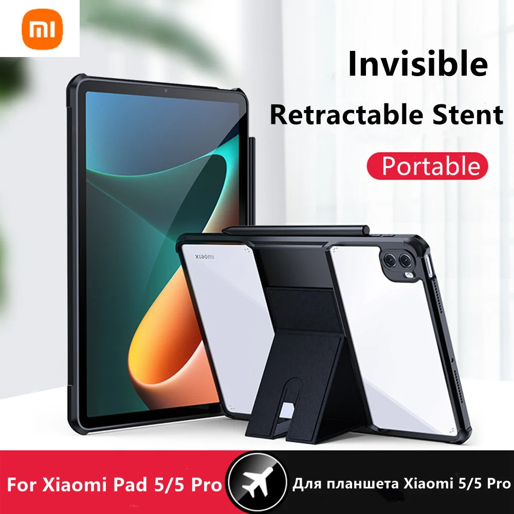 

Invisible Stand Case For Xiaomi Pad 5 Pro 360° All-inclusive Transparent Shockproof Cases For Xiaomi Tablet 5 Pad 5 Pro Case