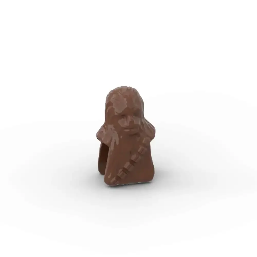 MOC 10 шт. головоломка частицы 30483 Горилла волосы строительные блоки Wookiee Solider голова