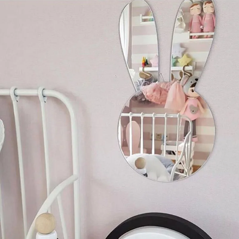 

Rabbit Crown Swan Children's Room Decorations Wall Decoration Acrylic Mirror Self-adhesive Spot