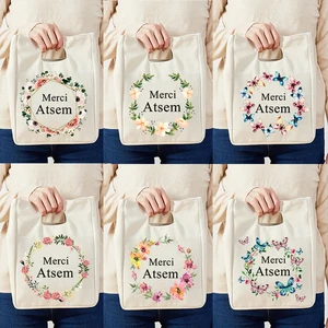 Merci Atsem Printed Cooler Bags Lunch Bag Portable Insulated  Bento Totes Thermal School Picnic Food