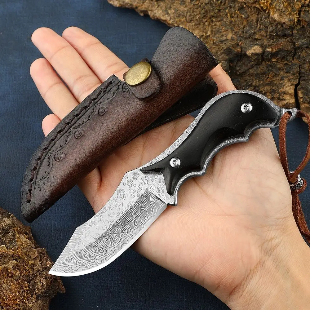 

Mini VG10 Damascus Steel High Qullity Pocket Knife Outdoor Camp Tactical Survival Defense Utility Knives Hunting EDC Hand Tool