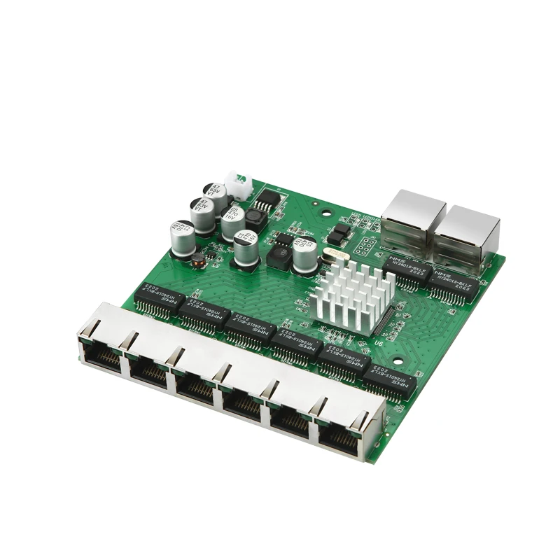 Industrial grade 8-port full Gigabit switch module standard POE power supply embedded Ethernet video transmission motherboard