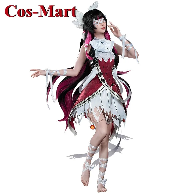Фото Cos-Mart, горячая игра Genshin Impact Columbina, карнавальный костюм, модная великолепная боевая форма, одежда для ролевых игр и вечеринок №1