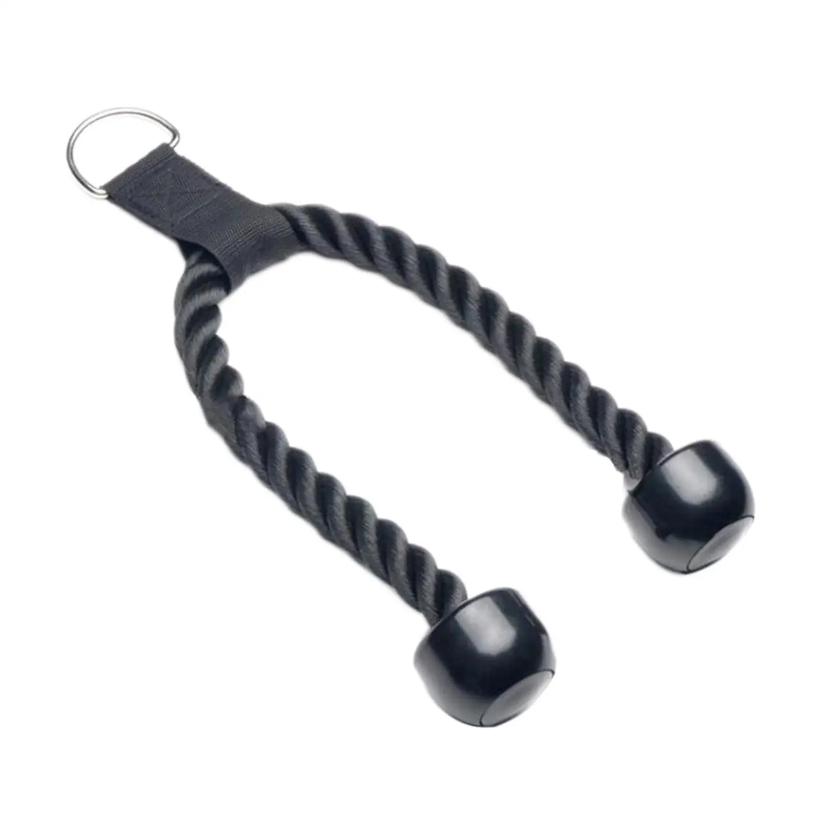 

Tricep Rope Pull Down Cable Attachment Accessory Trainer Rope Accessories Nylon Black for Weight Lifting Cable Machine Fitness