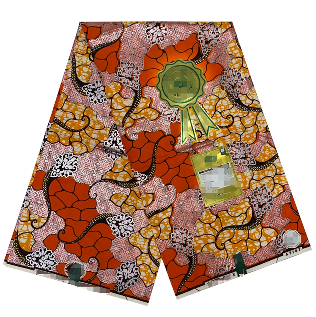 Платье из натурального воска для африканского батика 2024 6 ярдов 100% хлопок