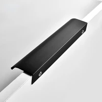 black silver hidden cabinet handles zinc alloy kitchen cupboard pulls drawer knobs bedroom door furniture handle hardware