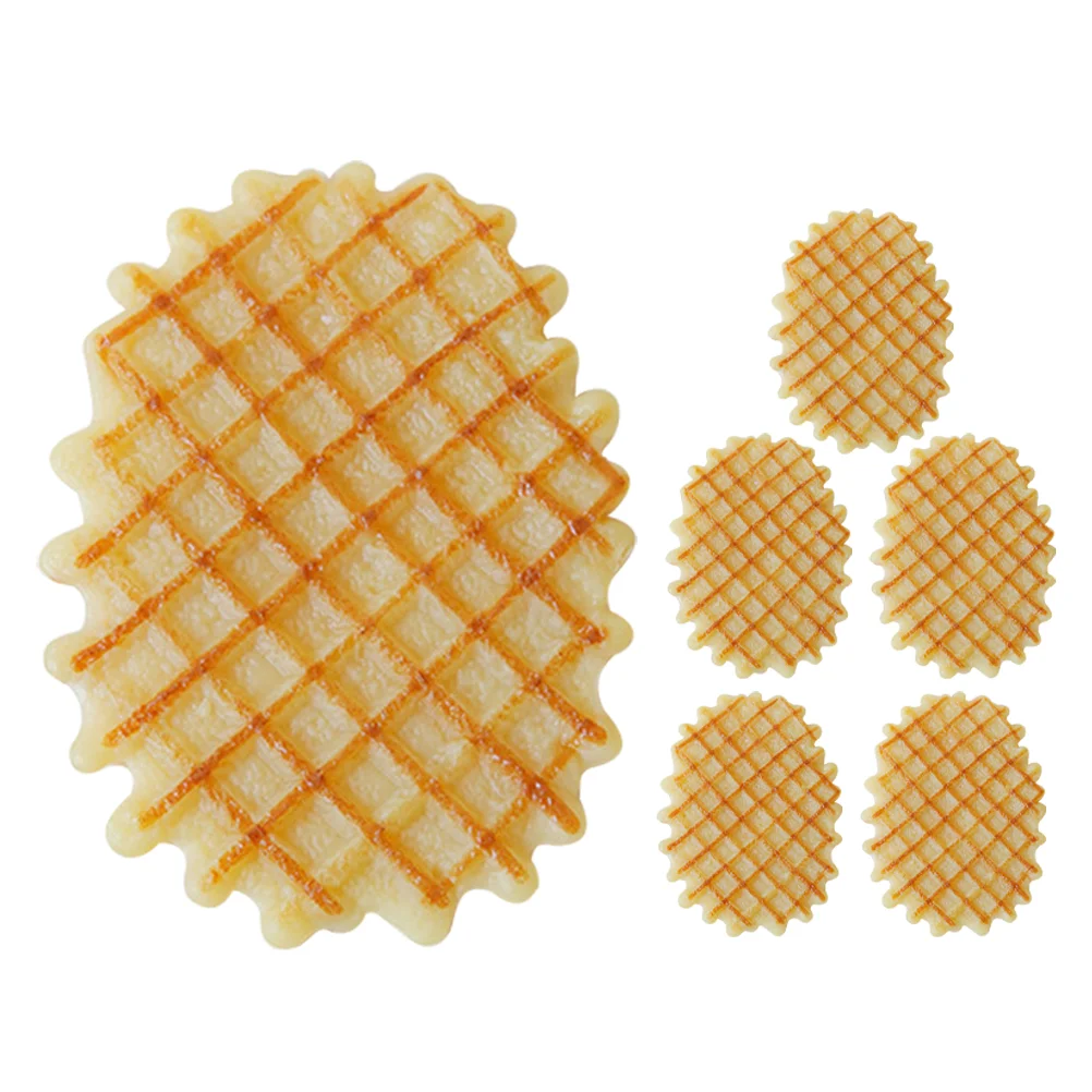 Модель вафельного печенья искусственная еда имитация из ПВХ 6 шт.