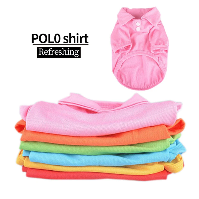 

1PC Candy Color Dog Clothes Spring Summer Autumn Pet Clothing Large Medium Small Cat POLO T-shirt Short-sleeved ubrania dla psów